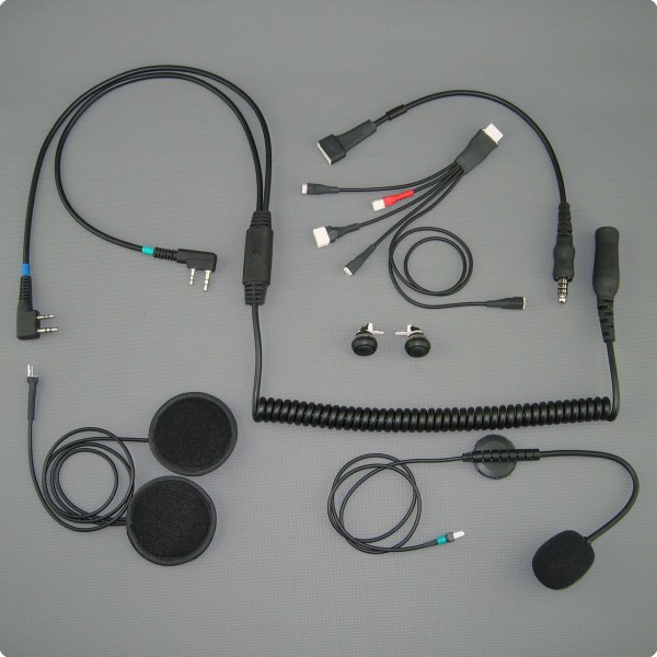 Paragliding / Drachenflug Dual Com Headsetgarnitur (Icom Air / Kenwood)
