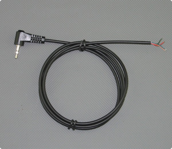 Kabel 2,5 [mm] Stereo 90° Klinkenstecker 2.6 [mm] Durchmesser 100 [cm] Länge